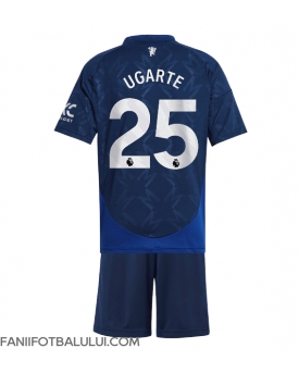 Manchester United Manuel Ugarte #25 Echipament de Fotbal Replică 2024-25 Copii Deplasare (+ Șorturi)